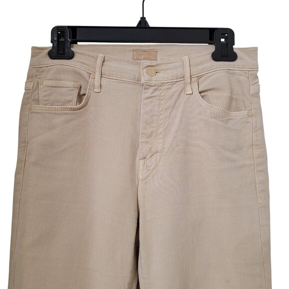 Mother Size 28 Marzipan Color Chalk It Up Weekender Flared Stretch Jeans - Picture 3 of 16